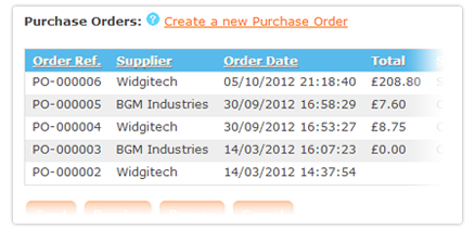 Manage Purchase Orders